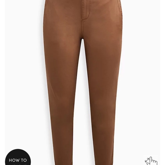 Torrid Comfort Flex Waist High Rise Taper Pants in Twill Camel - Picture 4 of 4